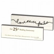 2pk -Plaque Double Sided 25th Anniversary Mdf 8x3 - (Pack of 2) 2pk -Plaque Double Sided 25th Anniversary Mdf 8x3 - (Pack of 2)