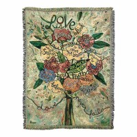 Throw Rug Love Never Fails 1 Cor.13:4-8