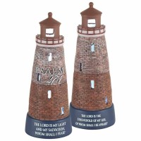 2pk -Figurine Lighthouse The Lord Is My Light 8 Inches - (Pack of 2)