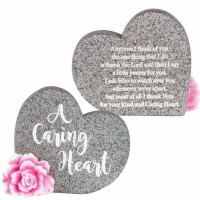 3pk -Figurine Caring Heart Resin 2.75 Inches - (Pack of 3)