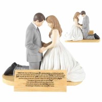 2pk -Figurine Bride&groom Hear Our Prayer 5 Inches - (Pack of 2)