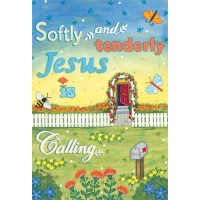 2pk -Flag Print Garden Softly & Tenderly - (Pack of 2) 2pk -Flag Print Garden Softly & Tenderly - (Pack of 2)