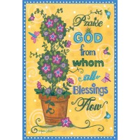 2pk -Flag Print Garden Praise God From Whom - (Pack of 2) 2pk -Flag Print Garden Praise God From Whom - (Pack of 2)