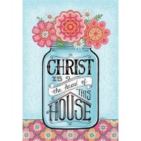 2pk -Flag Print Garden Mason Jar-christ Is The - (Pack of 2)