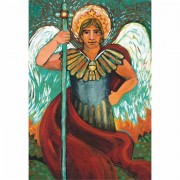 2pk -Flag Print St Michael Polystr Garden 13x18 - (Pack of 2)