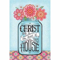 2pk -Flag Print Lg Mason Jar-christ Is The - (Pack of 2)
