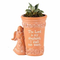 3pk -Flowerpot Angel Psalm 23 Resin 4.25x5 - (Pack of 3) 3pk -Flowerpot Angel Psalm 23 Resin 4.25x5 - (Pack of 3)