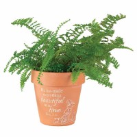 3pk -Flowerpot Made Beautiful Resin 4x4 - (Pack of 3) 3pk -Flowerpot Made Beautiful Resin 4x4 - (Pack of 3)