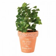 3pk -Flowerpot I Am The Vine Resin 4x4 - (Pack of 3)