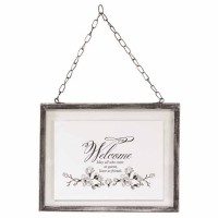 Framed Glass Welcome May All Who Blk 4x6 Framed Glass Welcome May All Who Blk 4x6