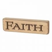 Sign tabletop Cream Faith 6 Wood - (Pack of 4)