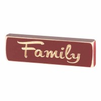 4pk -Sign tabletop Red Family 6 Wood - (Pack of 4)