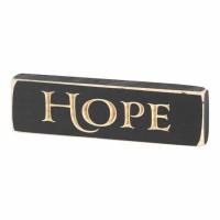 4pk -Sign tabletop Black Hope 6 Wood - (Pack of 4)