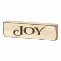 4pk -Sign tabletop Ant. White Joy 6 Wood - (Pack of 4)
