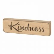Sign tabletop Cream Kindness 6 Wood - (Pack of 4)