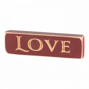 Sign tabletop Red Love 6 Wood - (Pack of 4)