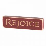 Sign tabletop Red Rejoice 6 Wood - (Pack of 4)