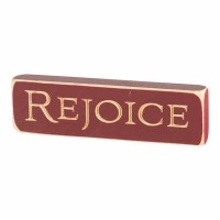 4pk -Sign tabletop Red Rejoice 6 Wood - (Pack of 4)