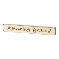 3pk -Plaque Tabletop Amazing Grace Ant.wht Wood 12 Inches - (Pack of 3)
