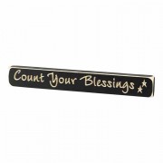 3pk -Plaque Tabletop Count Your(black)wood 12 Inches - (Pack of 3) 3pk -Plaque Tabletop Count Your(black)wood 12 Inches - (Pack of 3)