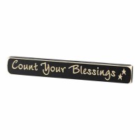3pk -Plaque Tabletop Count Your(black)wood 12 Inches - (Pack of 3)