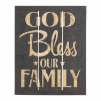 Sign Wall Black Bless Our Family 13 Wood