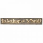 Sign Wall Black Live, Love, Laugh 36 Wood
