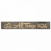 Sign Wall Black With God All 36 Wood