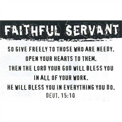 Bookmark Itty Bitty Blessings Faithful Servant Deuteronomy 15, 24 Pk - 603799103954 - IBB-3