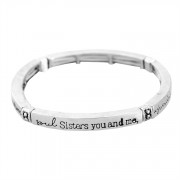 4pk -Braceletlt-soul Sisters Silver - (Pack of 4)