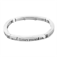 4pk -Braceletlt-soul Sisters Silver - (Pack of 4)