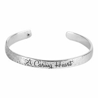 4pk -Bracelet Open Bangle Chrome Hammered Zinc Al - (Pack of 4)