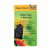 6pk -Lapel Pin I Saw Butterfly Zinc Alloy 4 - (Pack of 6)