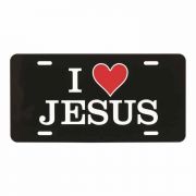 License Plate I Heart Jesus  Metal 12 Inches X6 Inches