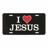 License Plate I Heart Jesus  Metal 12 Inches X6 Inches