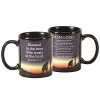 2pk -Mug Man Of God Blk Crmic 11 Oz - (Pack of 2)