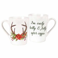 Mug I'm Only Holly & Jolly Stoneware
