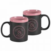 Mug-thankful & Blessed Stoneware 11 Oz - (Pack of 2)