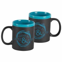 2pk -Mug-fueled By Coffee Stoneware 11 Oz - (Pack of 2)