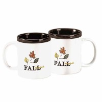 Mug-fall Elajah Leaves Stoneware 11 Oz