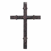Cross Wall Metal Fleur-de-lis Cross Wall Metal Fleur-de-lis