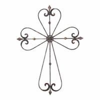 Cross Wall Blk  Metal 21.875 Inches X29.625 Inches