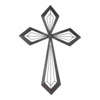 Cross Wall Mahogany  Metal 16.625 X 1.125x24