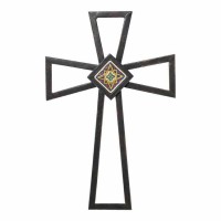 Cross Wall Tile Cnter Blk Brsh Metal12x18
