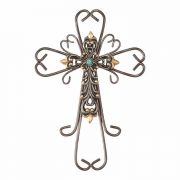 Cross Double Resin/metal 12 Inches H