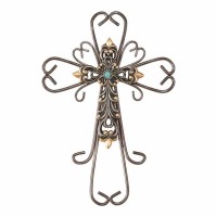 Cross Double Resin/metal 12 Inches H