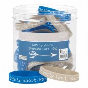 24pk -Bracelet Silicone Life Is Short 7/16 24/tub - (Pack of 24))