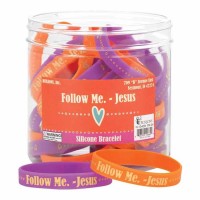 24pk -Bracelet Silicone Follow Me.- Jesus 7/16 24/tub - (Pack of 24)) 24pk -Bracelet Silicone Follow Me.- Jesus 7/16 24/tub - (Pack of 24))