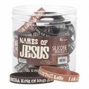 24pk -Bracelet Silicone Names Of Jesus 7/16 24/tub - (Pack of 24))