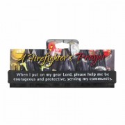 6pk -Bracelet Silicone Firefighter Prayer 7/16 Card - (Pack of 6)